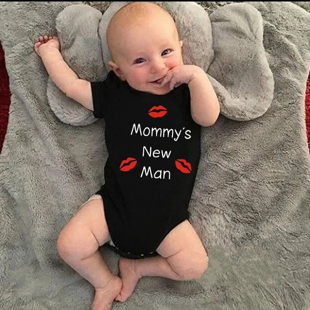 Newborn Baby Boy "Mommy's New Man" Romper