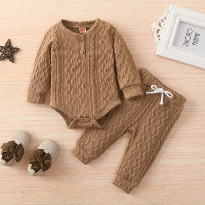 Newborn Baby Knit Sweater & Pants Set