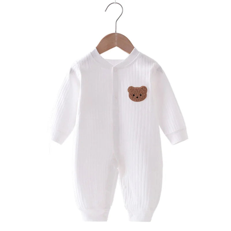 Soft Cotton Baby Bear Hooded Romper