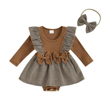 Baby Girl Houndstooth Romper Dress