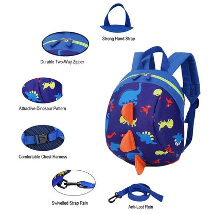 Toddler Dinosaur Safety Harness Backpack