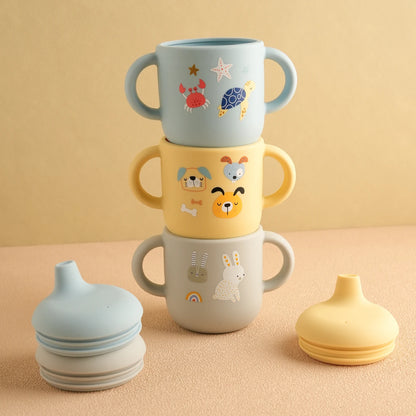 Cartoon Silicone Baby Training Cup