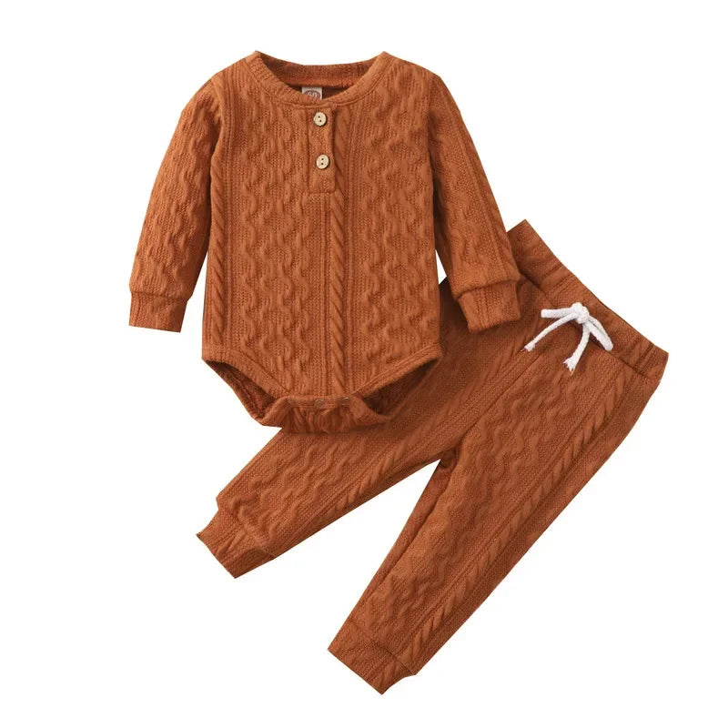 Newborn Baby Knit Sweater & Pants Set