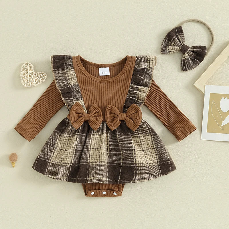 Baby Girl Houndstooth Romper Dress