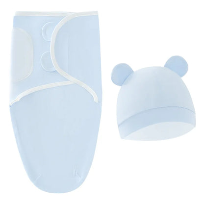 Baby Swaddle Blanket & Hat Set~