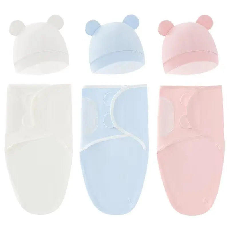 Baby Swaddle Blanket & Hat Set~