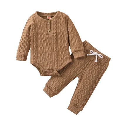 Newborn Baby Knit Sweater & Pants Set