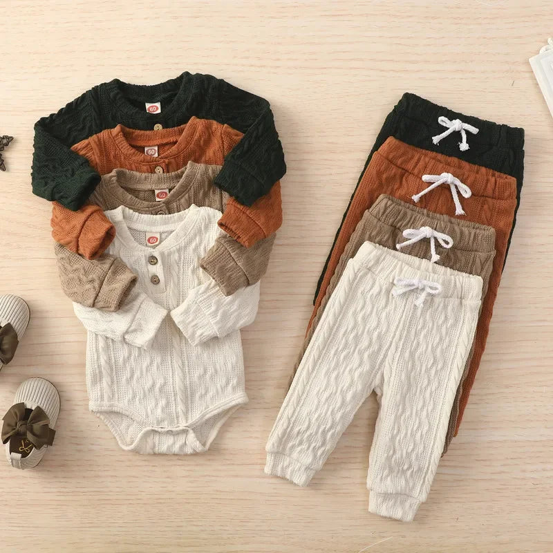 Newborn Baby Knit Sweater & Pants Set