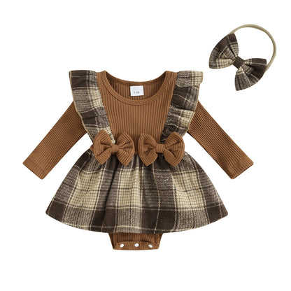 Baby Girl Houndstooth Romper Dress