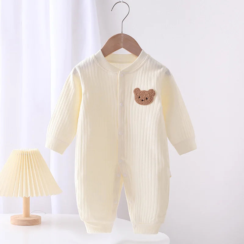 Soft Cotton Baby Bear Hooded Romper