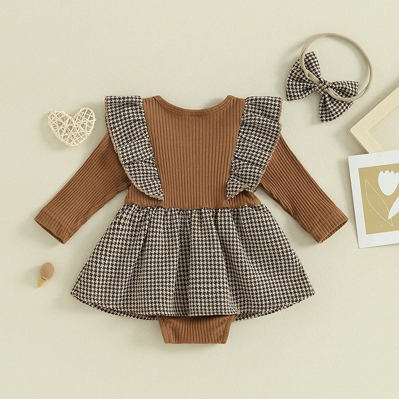 Baby Girl Houndstooth Romper Dress