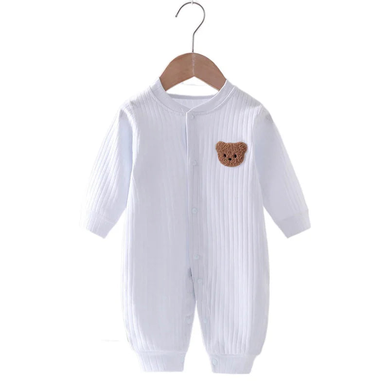 Soft Cotton Baby Bear Hooded Romper