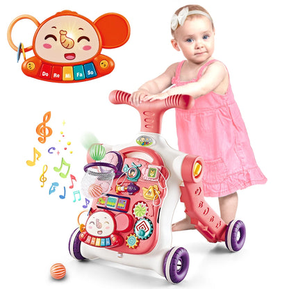 Sit-to-Stand Push Walker with Music & Activity Table