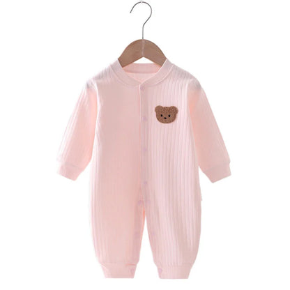 Soft Cotton Baby Bear Hooded Romper