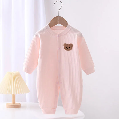 Soft Cotton Baby Bear Hooded Romper