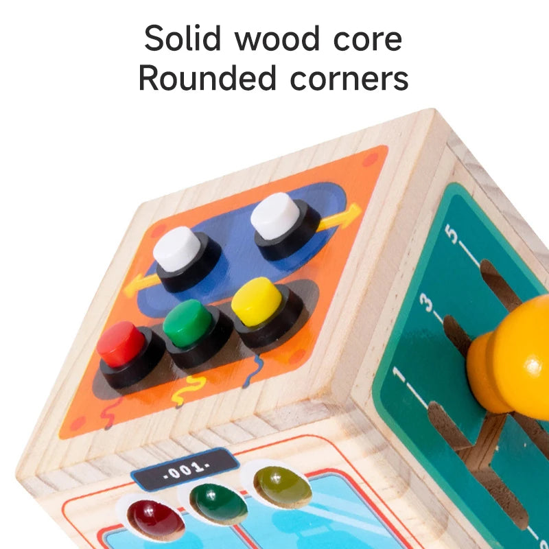 Wooden Busy Board Cube