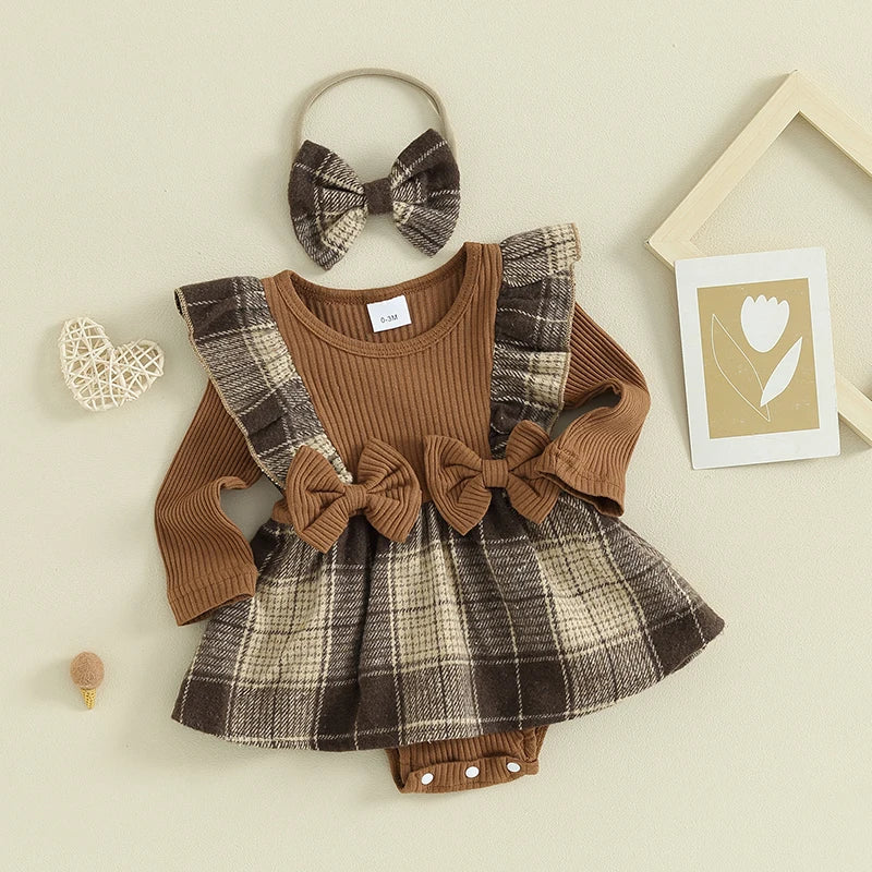 Baby Girl Houndstooth Romper Dress