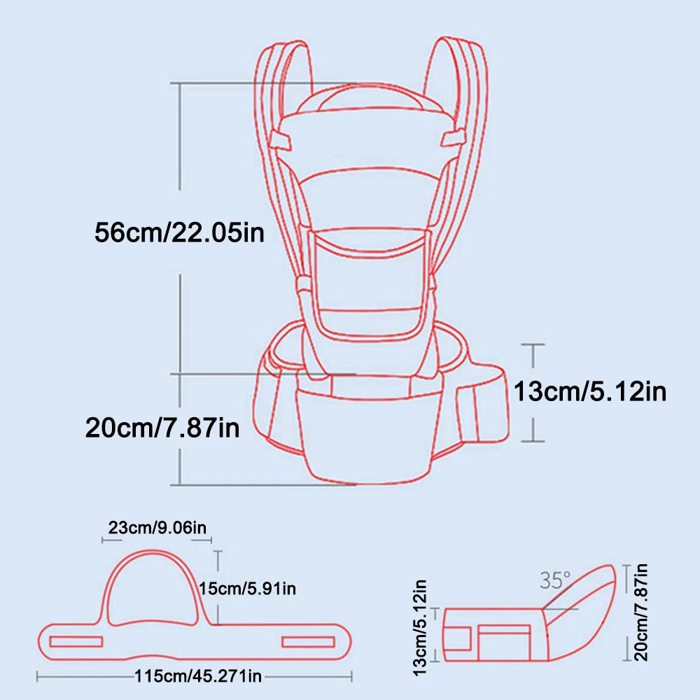 Baby Carrier Backpack with Hip Seat