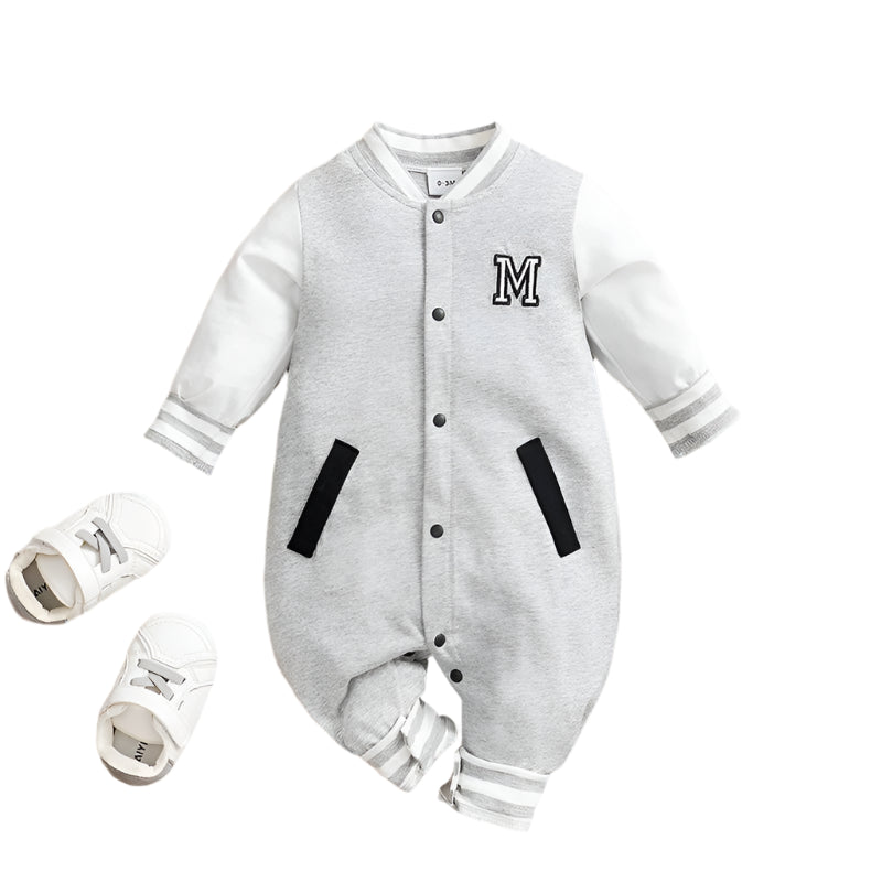 Newborn Baby Baseball Jumpsuit