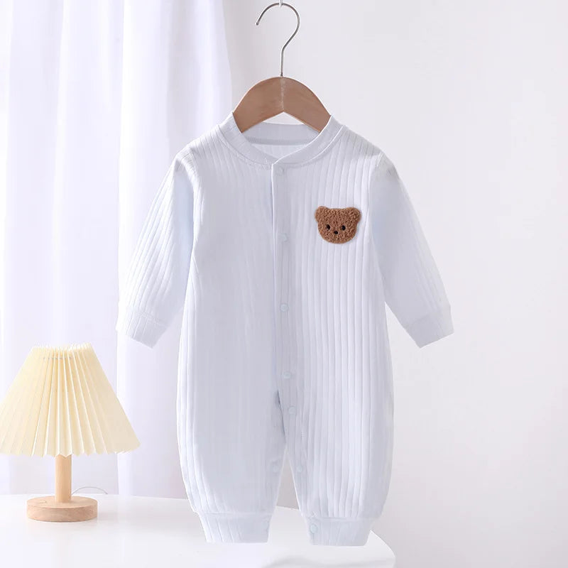 Soft Cotton Baby Bear Hooded Romper