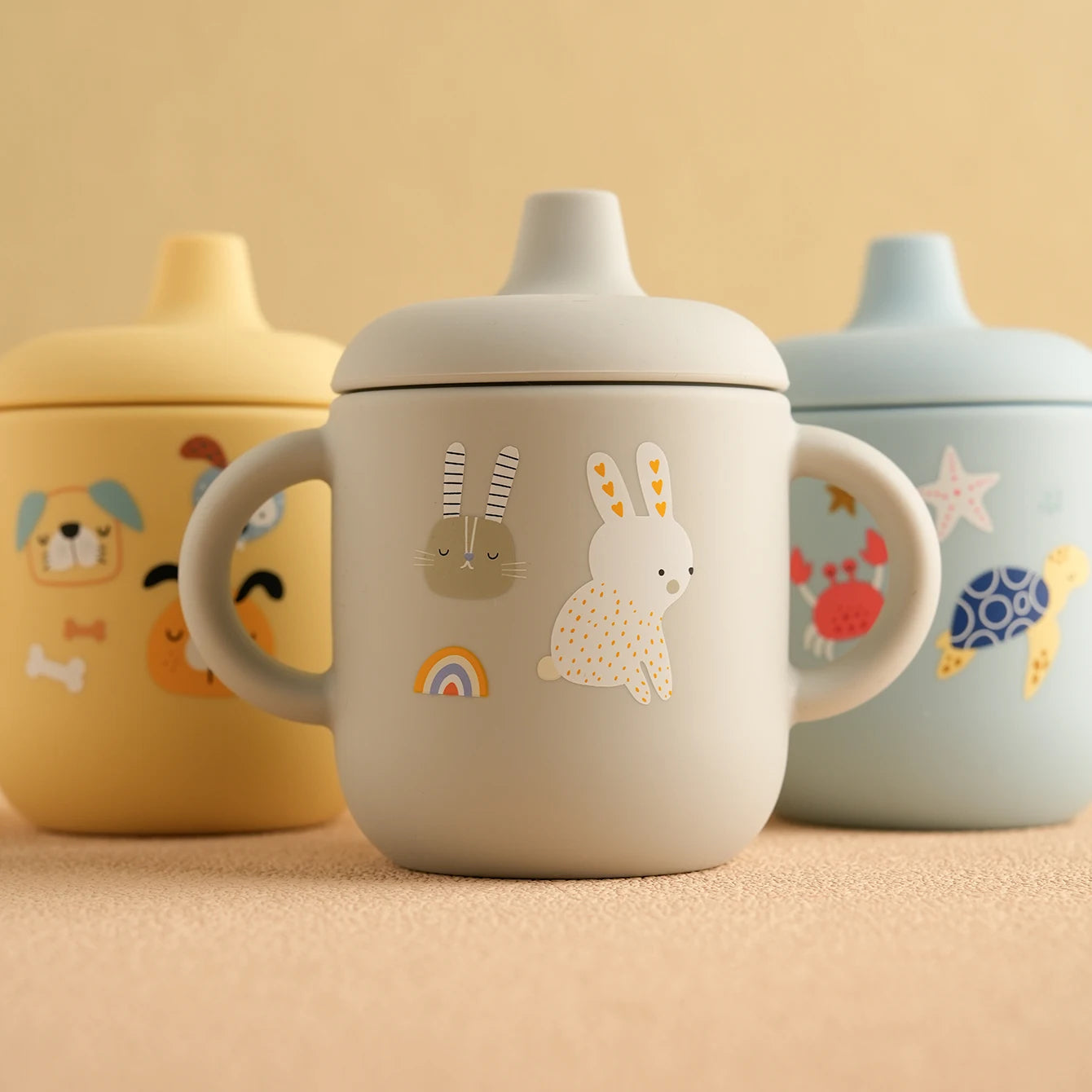 Cartoon Silicone Baby Training Cup