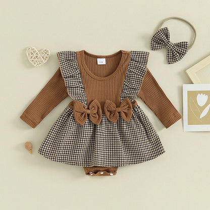 Baby Girl Houndstooth Romper Dress