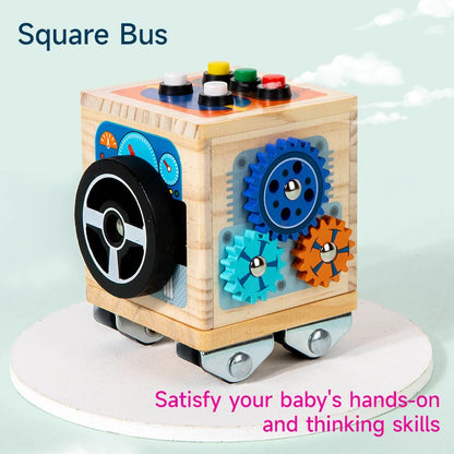 Wooden Busy Board Cube