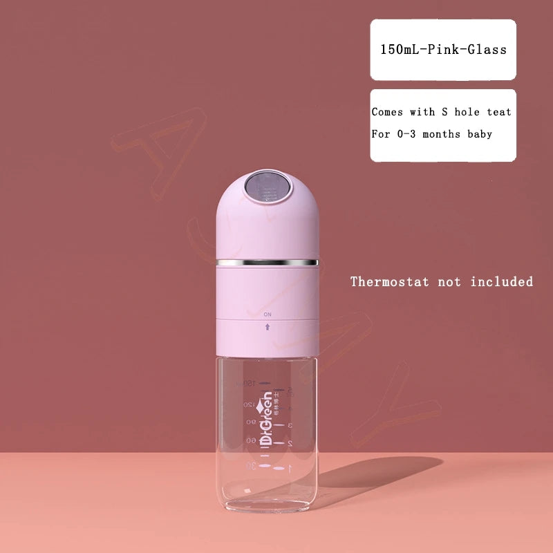 Leakproof Wide-Mouth Glass Baby Bottle