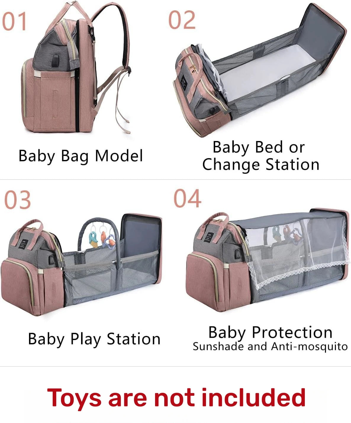 Baby Backpack with Foldable Bed