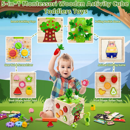 Wooden Activity Cube