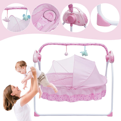 Electric Auto-Swing Baby Crib