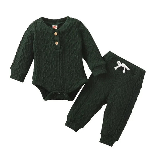 Newborn Baby Knit Sweater & Pants Set