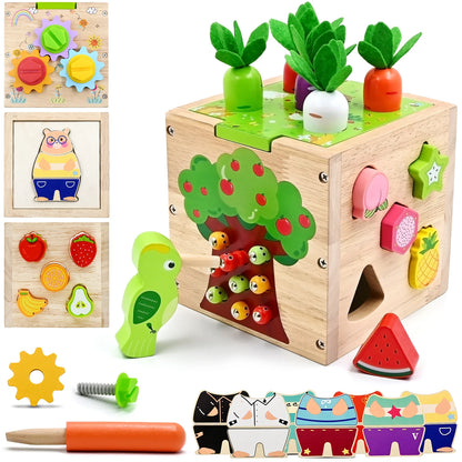 Wooden Activity Cube