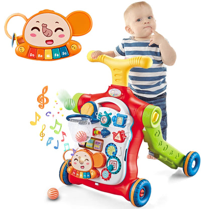 Sit-to-Stand Push Walker with Music & Activity Table