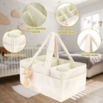 Plush Baby Diaper Caddy Organizer - Image 9