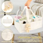 Plush Baby Diaper Caddy Organizer - Image 8