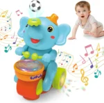 Baby Crawling Elephant Drummer Toy