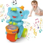 Baby Crawling Elephant Drummer Toy