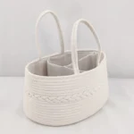 Woven Cotton Rope Diaper Caddy - Image 6
