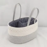 Woven Cotton Rope Diaper Caddy - Image 7